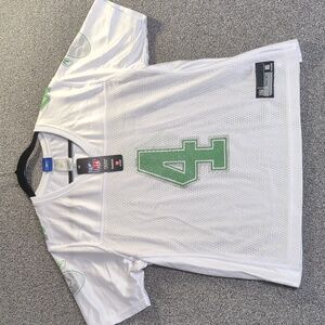 NWT Reebok Brett Favre New York Jets NFL Sparkle Jersey Size Large in White